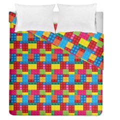 Lego Background Duvet Cover Double Side (queen Size)