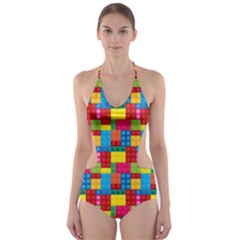 Lego Background Cut-out One Piece Swimsuit