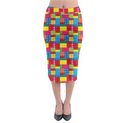 Lego Background Midi Pencil Skirt