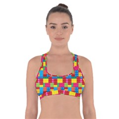 Lego Background Cross Back Sports Bra