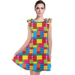 Lego Background Tie Up Tunic Dress