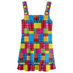 Lego Background Kids  Layered Skirt Swimsuit