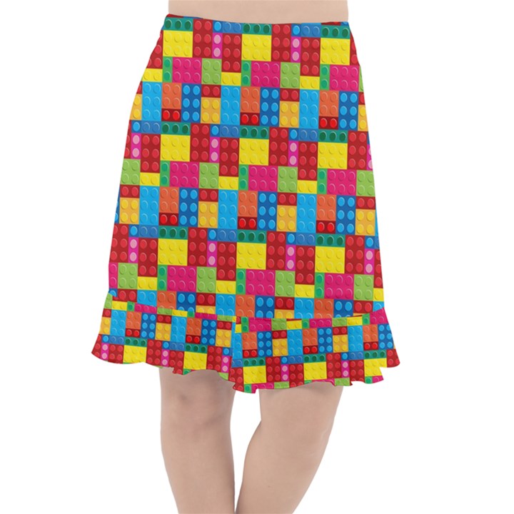 Lego Background Fishtail Chiffon Skirt