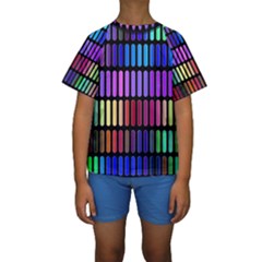 Resolve Art Pattern Kids  Short Sleeve Swimwear