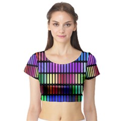 Resolve Art Pattern Short Sleeve Crop Top