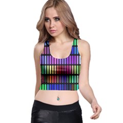 Resolve Art Pattern Racer Back Crop Top