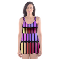 Resolve Art Pattern Skater Dress Swimsuit