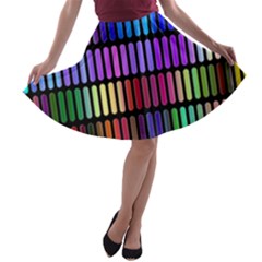 Resolve Art Pattern A-line Skater Skirt