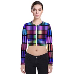 Resolve Art Pattern Long Sleeve Zip Up Bomber Jacket