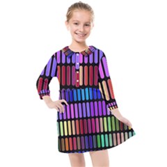 Resolve Art Pattern Kids  Quarter Sleeve Shirt Dress