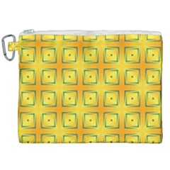 Green Plaid Gold Background Canvas Cosmetic Bag (xxl)