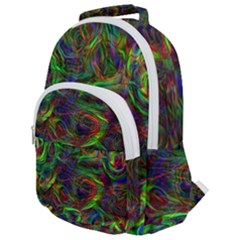 Plasma Shining Lines Light Stripes Rounded Multi Pocket Backpack