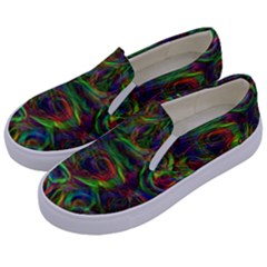 Plasma Shining Lines Light Stripes Kids  Canvas Slip Ons