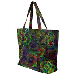 Plasma Shining Lines Light Stripes Zip Up Canvas Bag