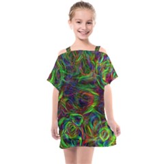 Plasma Shining Lines Light Stripes Kids  One Piece Chiffon Dress by HermanTelo