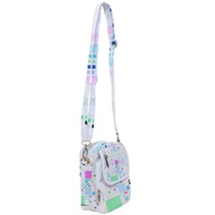 Square Colorful Pattern Geometric Shoulder Strap Belt Bag