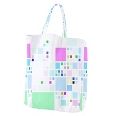 Square Colorful Pattern Geometric Giant Grocery Tote by Pakrebo