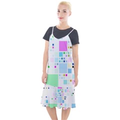 Square Colorful Pattern Geometric Camis Fishtail Dress by Pakrebo