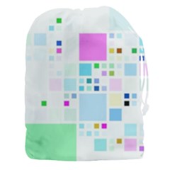 Square Colorful Pattern Geometric Drawstring Pouch (xxxl)