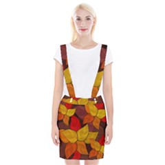 Flower Background Flower Design Braces Suspender Skirt by Pakrebo