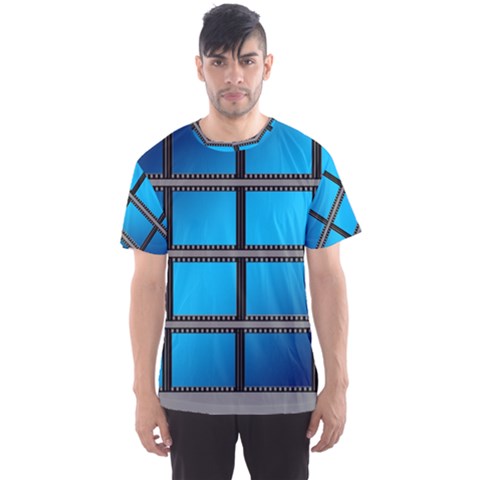 Film Filmstrip Black Photograph Men s Sports Mesh Tee by Pakrebo