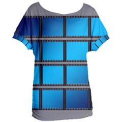 Film Filmstrip Black Photograph Women s Oversized Tee by Pakrebo