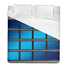 Film Filmstrip Black Photograph Duvet Cover (full/ Double Size) by Pakrebo