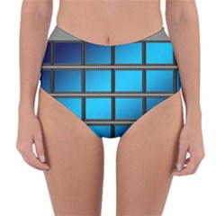 Film Filmstrip Black Photograph Reversible High-waist Bikini Bottoms by Pakrebo