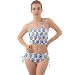 Flowers Floral Pattern Decorative Mini Tank Bikini Set by Pakrebo