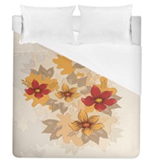 Flower Vector Background Duvet Cover (queen Size)