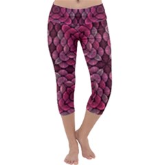 Abstract Pattern Mandala Decorative Capri Yoga Leggings by Pakrebo