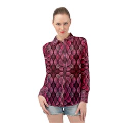 Abstract Pattern Mandala Decorative Long Sleeve Chiffon Shirt