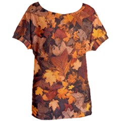 Fall Foliage Autumn Leaves October Women s Oversized Tee by Pakrebo