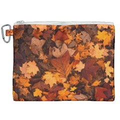 Fall Foliage Autumn Leaves October Canvas Cosmetic Bag (xxl) by Pakrebo