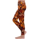 Fall Foliage Autumn Leaves October Kids  Lightweight Velour Leggings View2