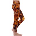 Fall Foliage Autumn Leaves October Kids  Lightweight Velour Leggings View3