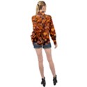 Fall Foliage Autumn Leaves October High Neck Long Sleeve Chiffon Top View2