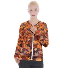 Fall Foliage Autumn Leaves October Casual Zip Up Jacket by Pakrebo