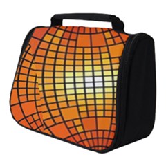 Pattern Background Rings Circle Orange Full Print Travel Pouch (small) by Pakrebo