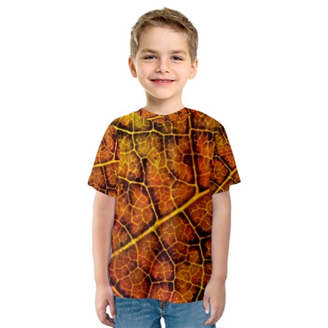 Autumn Leaves Forest Fall Color Kids  Sport Mesh Tee by Pakrebo