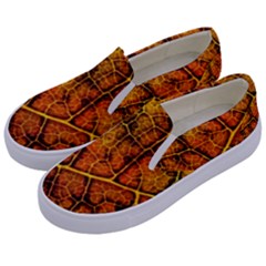 Autumn Leaves Forest Fall Color Kids  Canvas Slip Ons by Pakrebo