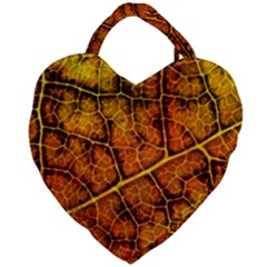 Autumn Leaves Forest Fall Color Giant Heart Shaped Tote by Pakrebo