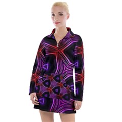 Pattern Abstract Wallpaper Art Women s Long Sleeve Casual Dress