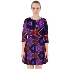 Pattern Abstract Wallpaper Art Smock Dress by Pakrebo