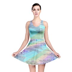 Abstract Lines Perspective Plan Reversible Skater Dress by Pakrebo