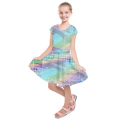 Abstract Lines Perspective Plan Kids  Short Sleeve Dress by Pakrebo