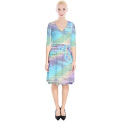 Abstract Lines Perspective Plan Wrap Up Cocktail Dress by Pakrebo