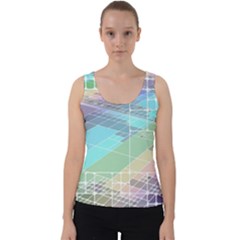 Abstract Lines Perspective Plan Velvet Tank Top by Pakrebo