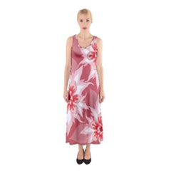 Flower Leaf Nature Flora Floral Sleeveless Maxi Dress