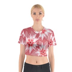 Flower Leaf Nature Flora Floral Cotton Crop Top by Pakrebo